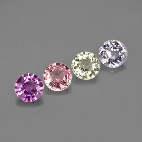 Achetez naturel ct multicolore saphir gems, coupe roude, en provenance tanzanie chez gemselect. en stock, livraison internationale!