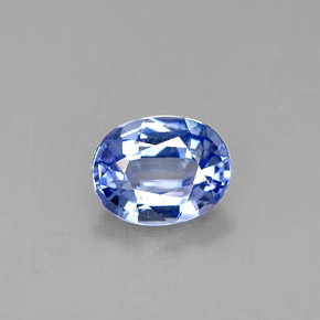 Saphir bleue naturelle coupe ovale, 0,88 ct, VVS