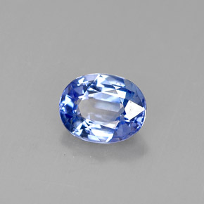 Saphir bleue naturelle coupe ovale, 0,88 ct, VVS