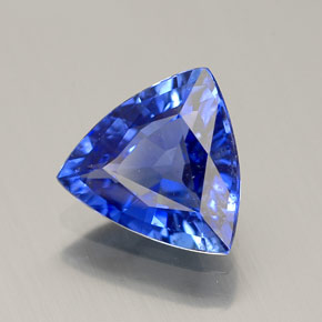 Saphir bleue naturelle trillion, 1,85 ct, VS