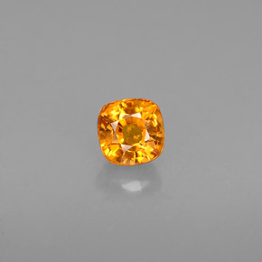 Saphir orange naturelle coupe coussin, 0,61 ct, VS