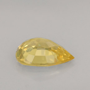 Saphir jaune naturelle en forme de poire, 0,73 ct, VS