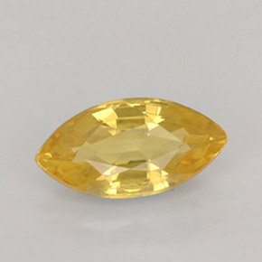 Saphir jaune naturelle marquise, 1,01 ct, VS