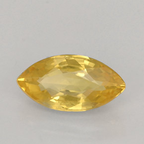 Saphir jaune naturelle marquise, 1,01 ct, VS