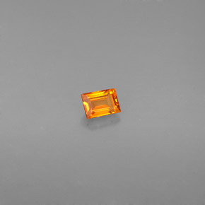 Saphir orange naturelle baguette, 0,25 ct, VS