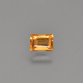 Saphir orange naturelle baguette, 0,24 ct, VVS