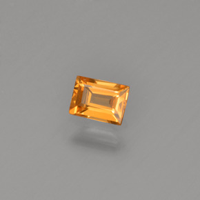 Saphir orange naturelle baguette, 0,24 ct, VVS