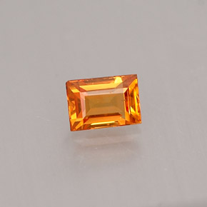 Saphir orange naturelle baguette, 0,27 ct, VS-SI
