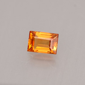 Saphir orange naturelle baguette, 0,27 ct, VS-SI