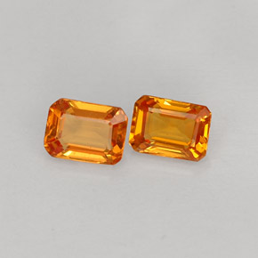 Achetez naturel ct orange saphir gems, taille émeraude, en provenance tanzanie (songea) chez gemselect. en stock, livraison internationale!