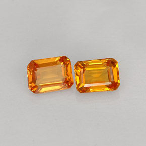 Achetez naturel ct orange saphir gems, taille émeraude, en provenance tanzanie (songea) chez gemselect. en stock, livraison internationale!