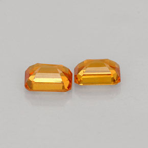Achetez naturel ct orange saphir gems, taille émeraude, en provenance tanzanie (songea) chez gemselect. en stock, livraison internationale!