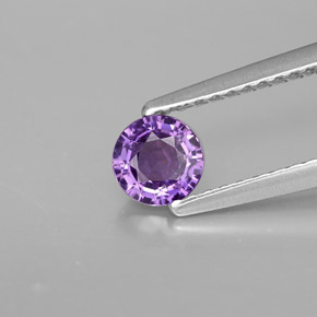 Saphir violet naturelle coupe roude, 0,47 ct, VVS-VS