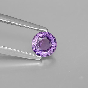 Saphir violet naturelle coupe roude, 0,47 ct, VVS-VS