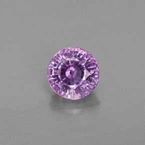 Saphir rose naturelle coupe roude, 0,48 ct, VVS-VS