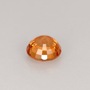Saphir orange naturelle coupe roude, 0,59 ct, VVS-VS