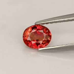 Saphir orange naturelle coupe ovale, 0,64 ct, VVS-VS