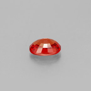 Saphir orange naturelle coupe ovale, 0,60 ct, VVS-VS