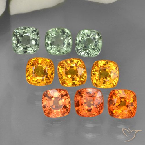 Achetez naturel 5,01ct multicolore saphir gems, coupe coussin, en provenance tanzanie chez gemselect. en stock, livraison internationale!