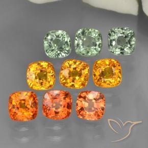 Achetez naturel 5,01ct multicolore saphir gems, coupe coussin, en provenance tanzanie chez gemselect. en stock, livraison internationale!