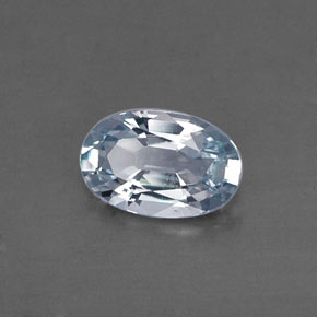 Saphir gris naturelle coupe ovale, 0,52 ct, VVS-VS