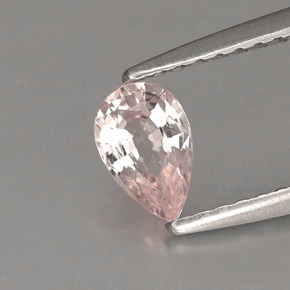 Saphir rose naturelle en forme de poire, 0,48 ct, VVS-VS