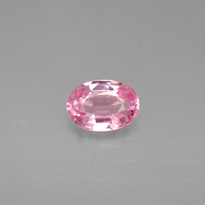Saphir rose naturelle coupe ovale, 0,58 ct, VVS-VS