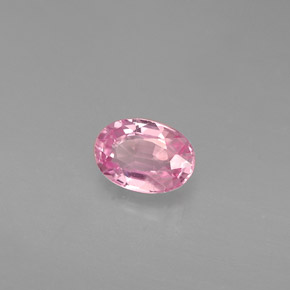 Saphir rose naturelle coupe ovale, 0,58 ct, VVS-VS