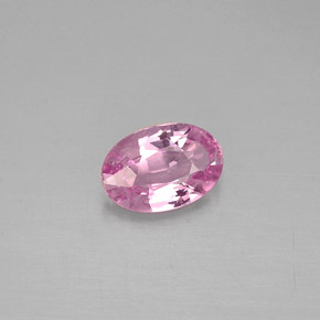 Saphir rose naturelle coupe ovale, 0,47 ct, VVS-VS