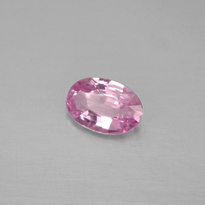 Saphir rose naturelle coupe ovale, 0,47 ct, VVS-VS