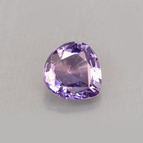 Saphir violet naturelle en forme de poire, 0,53 ct, VS