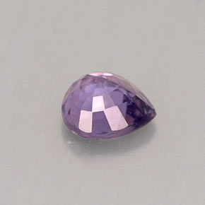 Saphir violet naturelle en forme de poire, 0,53 ct, VS