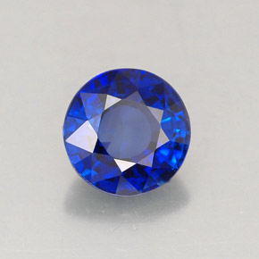 Saphir bleue naturelle coupe roude, 1,11 ct, VVS-VS