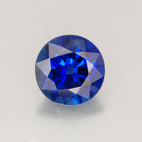 Saphir bleue naturelle coupe roude, 1,02 ct, VS