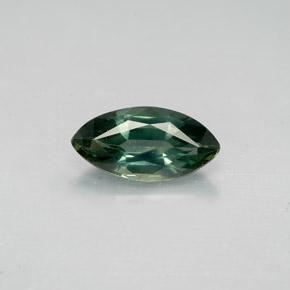 Saphir vert naturelle marquise, 1,40 ct, VS
