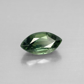 Saphir vert naturelle marquise, 1,40 ct, VS