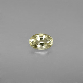 Saphir jaune naturelle coupe ovale, 0,61 ct, VS