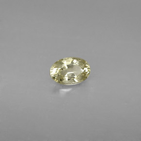 Saphir jaune naturelle coupe ovale, 0,61 ct, VS