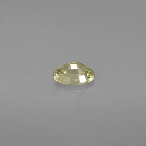 Saphir jaune naturelle coupe ovale, 0,61 ct, VS