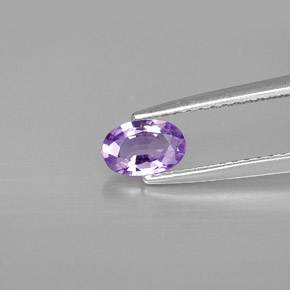 Saphir violet naturelle coupe ovale, 0,47 ct, VVS-VS