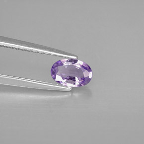 Saphir violet naturelle coupe ovale, 0,47 ct, VVS-VS