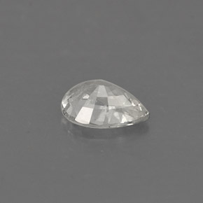 Saphir blanc naturelle en forme de poire, 0,39 ct, VS