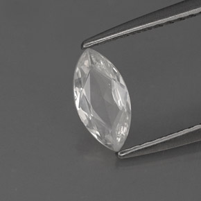 Saphir blanc naturelle marquise, 0,54 ct, VVS