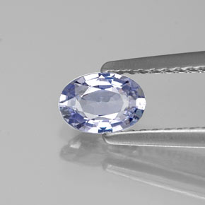 Saphir violet naturelle coupe ovale, 0,60 ct, VVS-VS