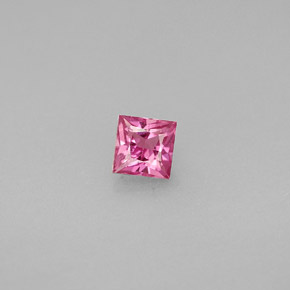 Saphir rose naturelle carré, 0,46 ct, VS