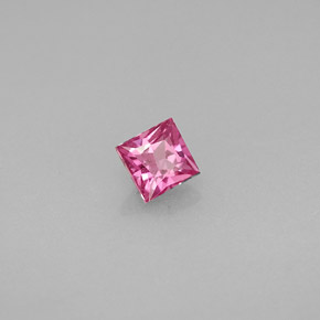 Saphir rose naturelle carré, 0,46 ct, VS