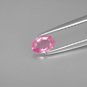 Saphir rose naturelle coupe ovale, 0,44 ct, VS