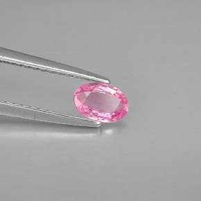 Saphir rose naturelle coupe ovale, 0,44 ct, VS