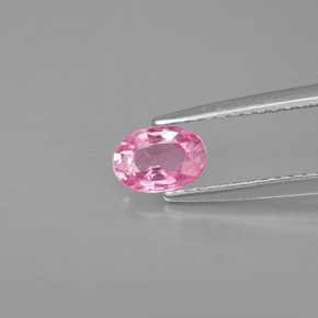 Saphir rose naturelle coupe ovale, 0,61 ct, VS
