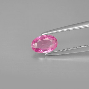 Saphir rose naturelle coupe ovale, 0,51 ct, VVS-VS